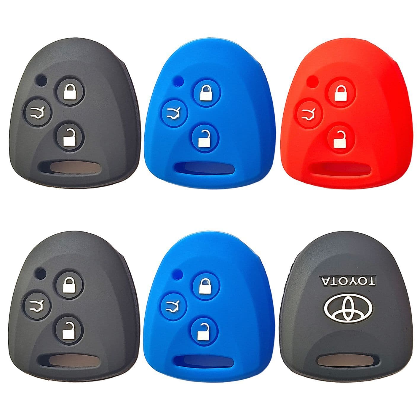 Suitable for Toyota Daihatsu Avanza Wigo Grand Daihatsu Xenia straight 3-button silicone key protective cover