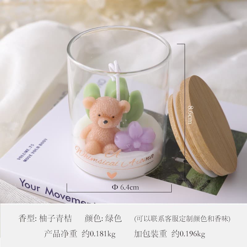 Cute Bear-Shaped Aromatherapy Candle Birthday Gift Souvenir Home Decor Candle Wholesale