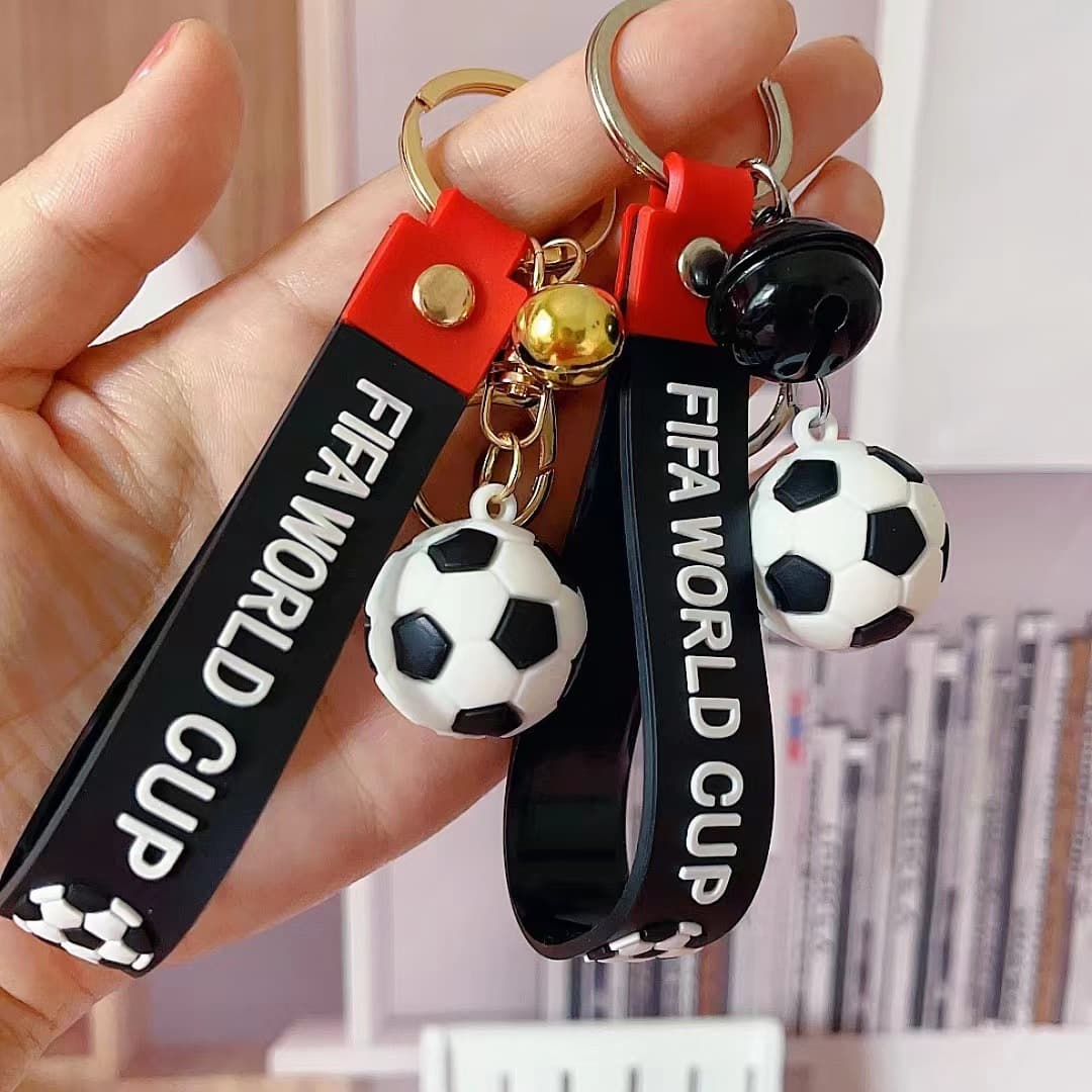 New PVC Soft Rubber Soccer Keychain Pendant World Cup Soccer Sports Event Souvenir Gift Wholesale
