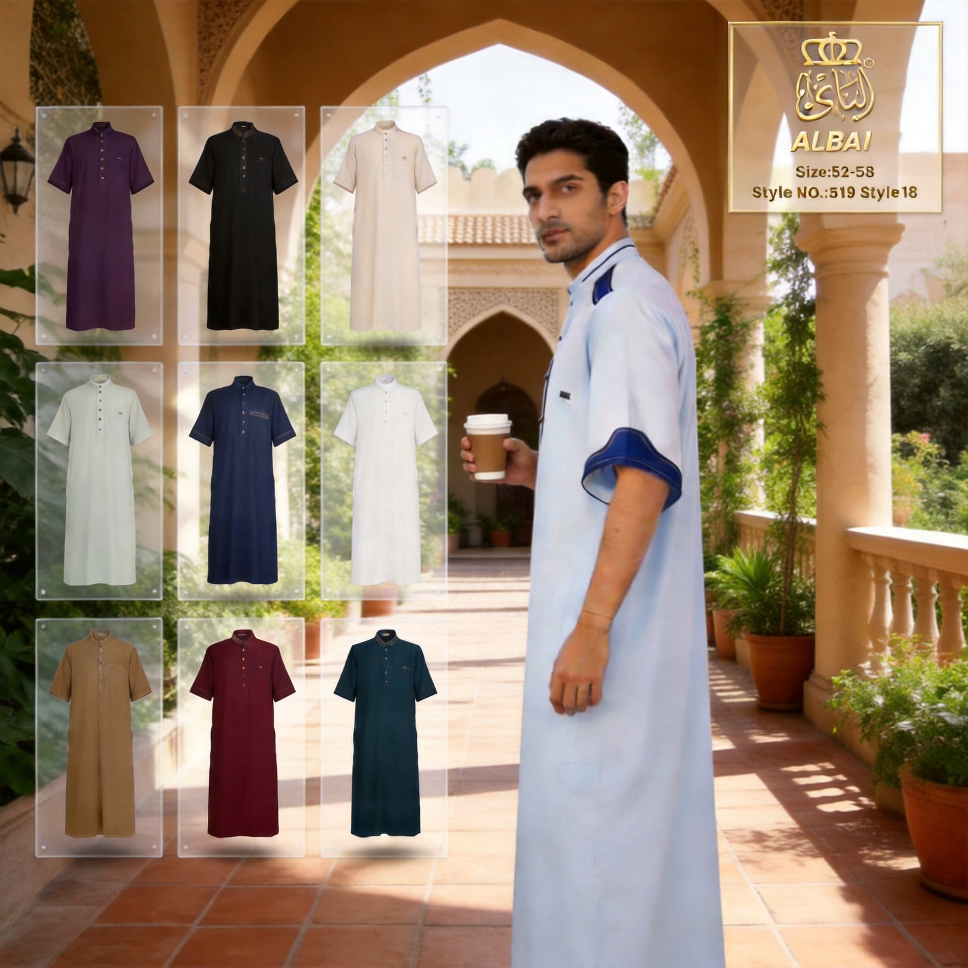 Premium Robe Factory Clothing Ethnic Clothing 2026 Summer New Men's Fashion Business Luxury