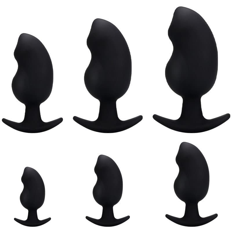 G-Spot Anal Plug Prostate Massager Rear Beaded Plug Wearable Anal Plug for Men and Women