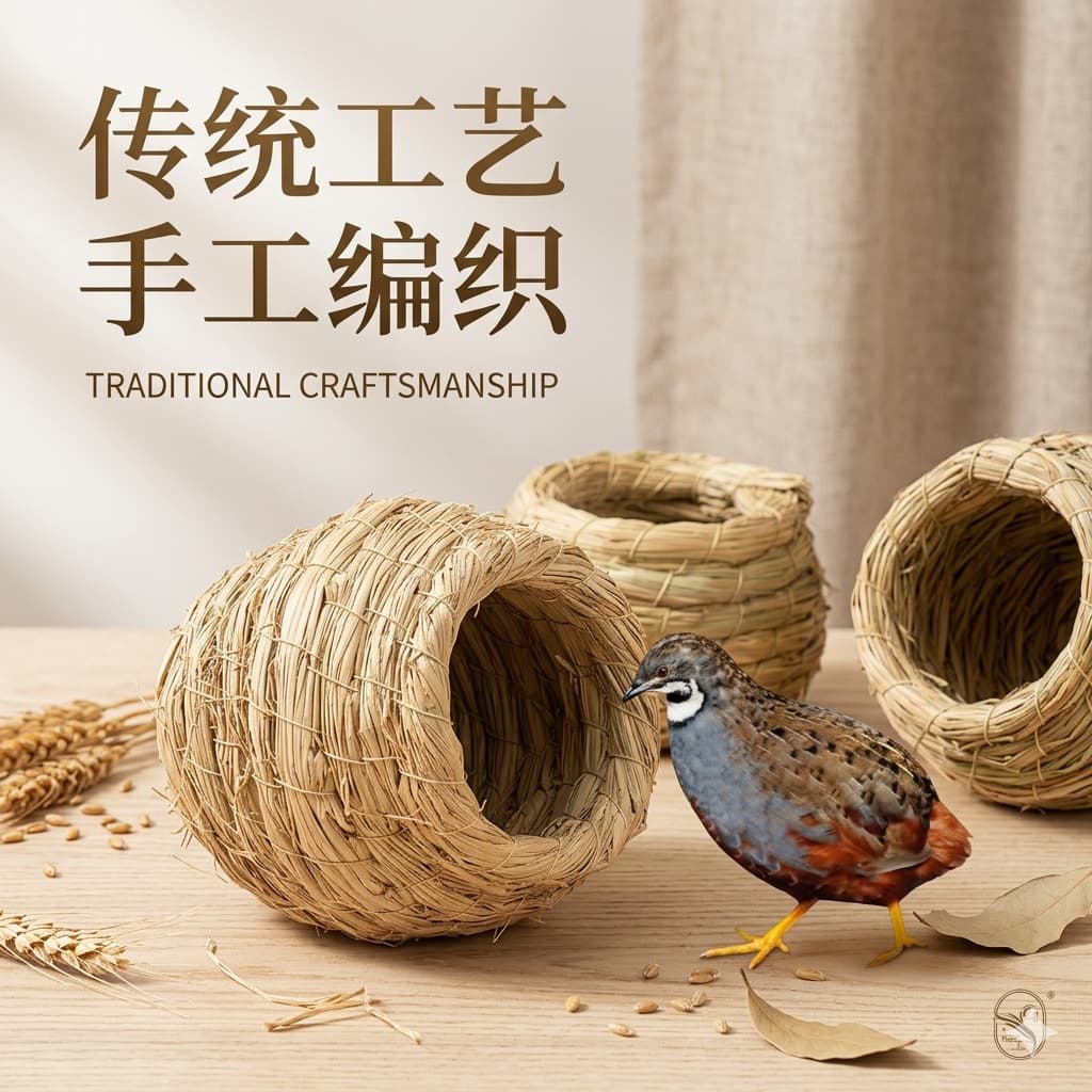 Rutin chicken grass nest, special warm nest and landscaping supplies, egg nest, tiger fur straw insulated cockatiel bird nest