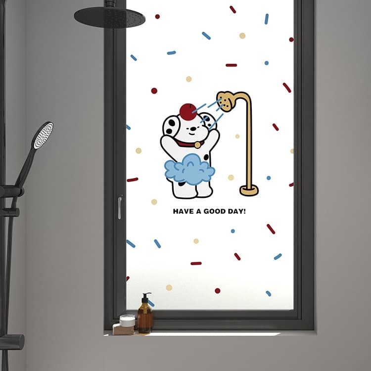Window Glass Film Privacy Sticker, Light Transmitting Opaque, Bathroom Electrostatic Glue-Free Frosted Privacy Film