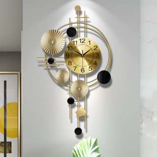 Living Room Simple Creative Wall Clock Nordic Modern Home Decorative Clock Silent Art Light Luxury Clock Hanging Wall Clock