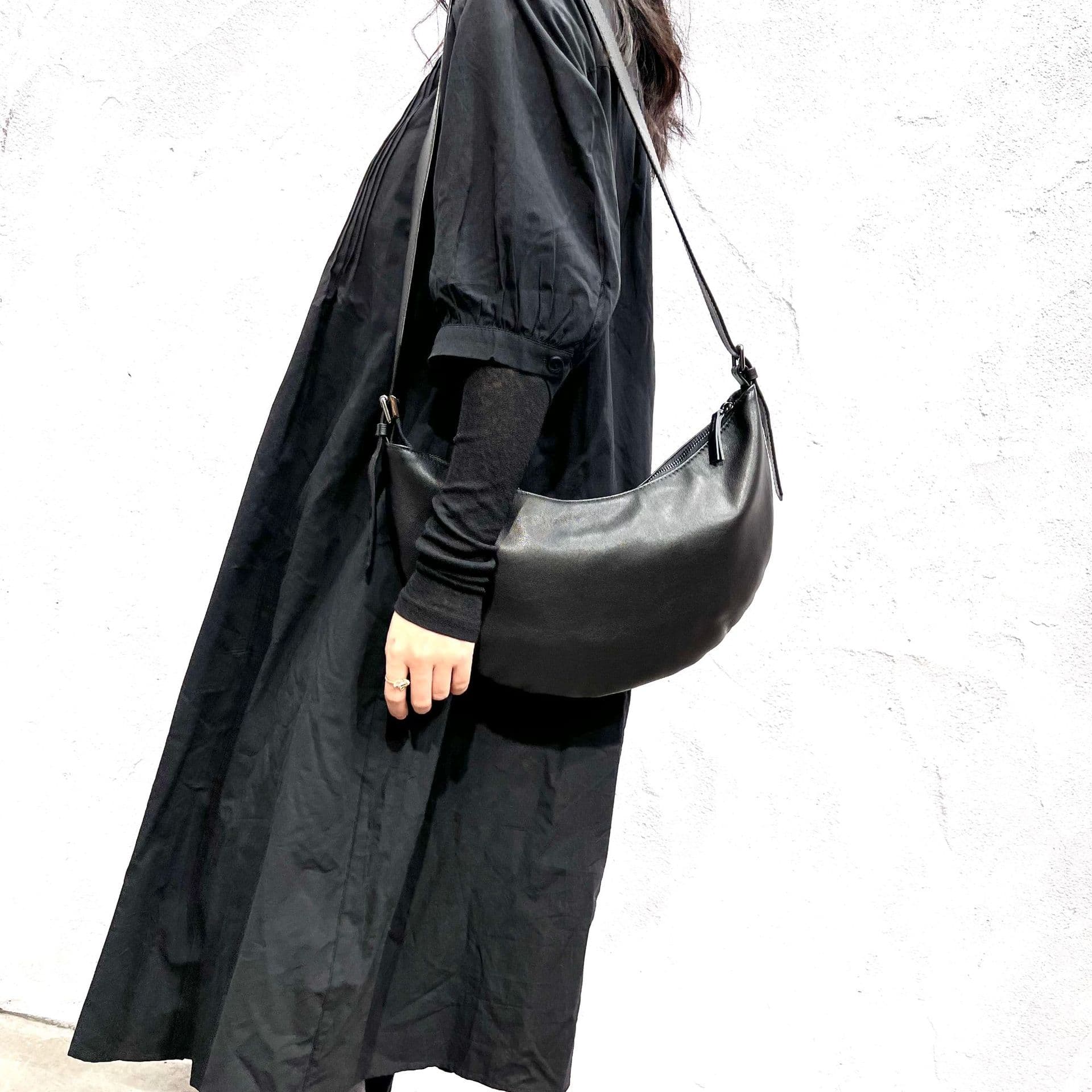 Genuine Leather Women's Handbag Handmade Top Layer Cowhide Moon Bag Crescent Bag Shoulder Bag Crossbody Bag