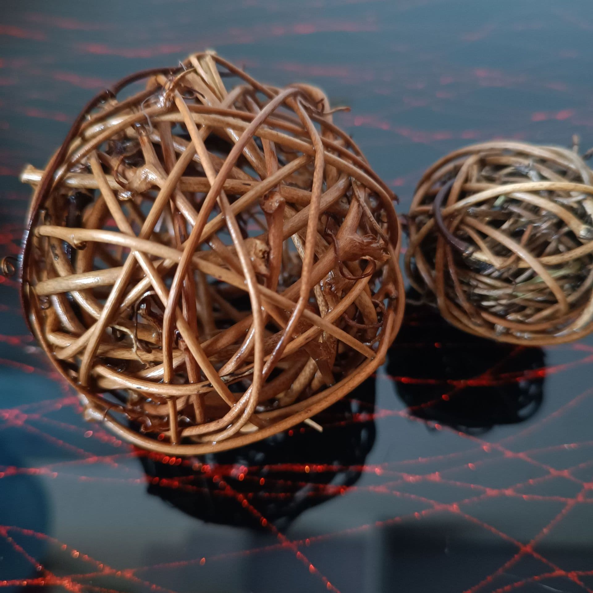 Cross-border Natural Earth-colored Rattan Ball for Kindergarten Christmas, Outdoor Wedding, Handwoven Rattan Ball Pendant Decor