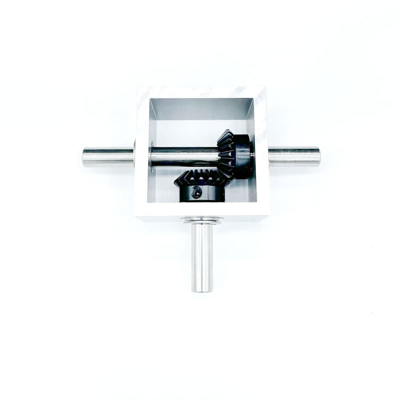 90-degree bevel gear right-angle reverser, Small gearbox 1:1 angle changer, Mechanical transmission module shaft diameter 10mm