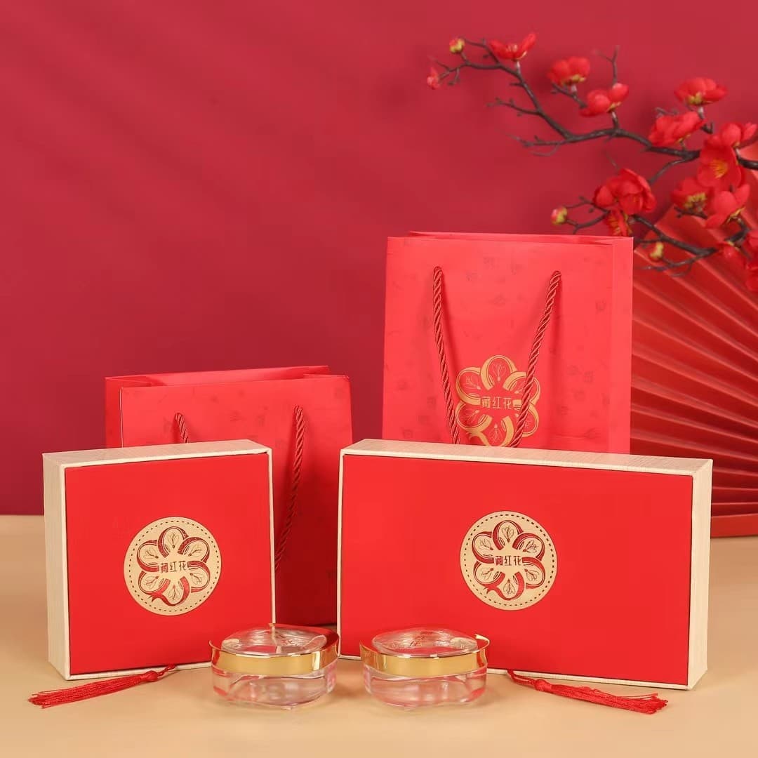 Saffron Gift Box Small Gift Box Saffron Gift Box Empty Box Transparent Plastic Bottle 5g 10g High-End Gift Box