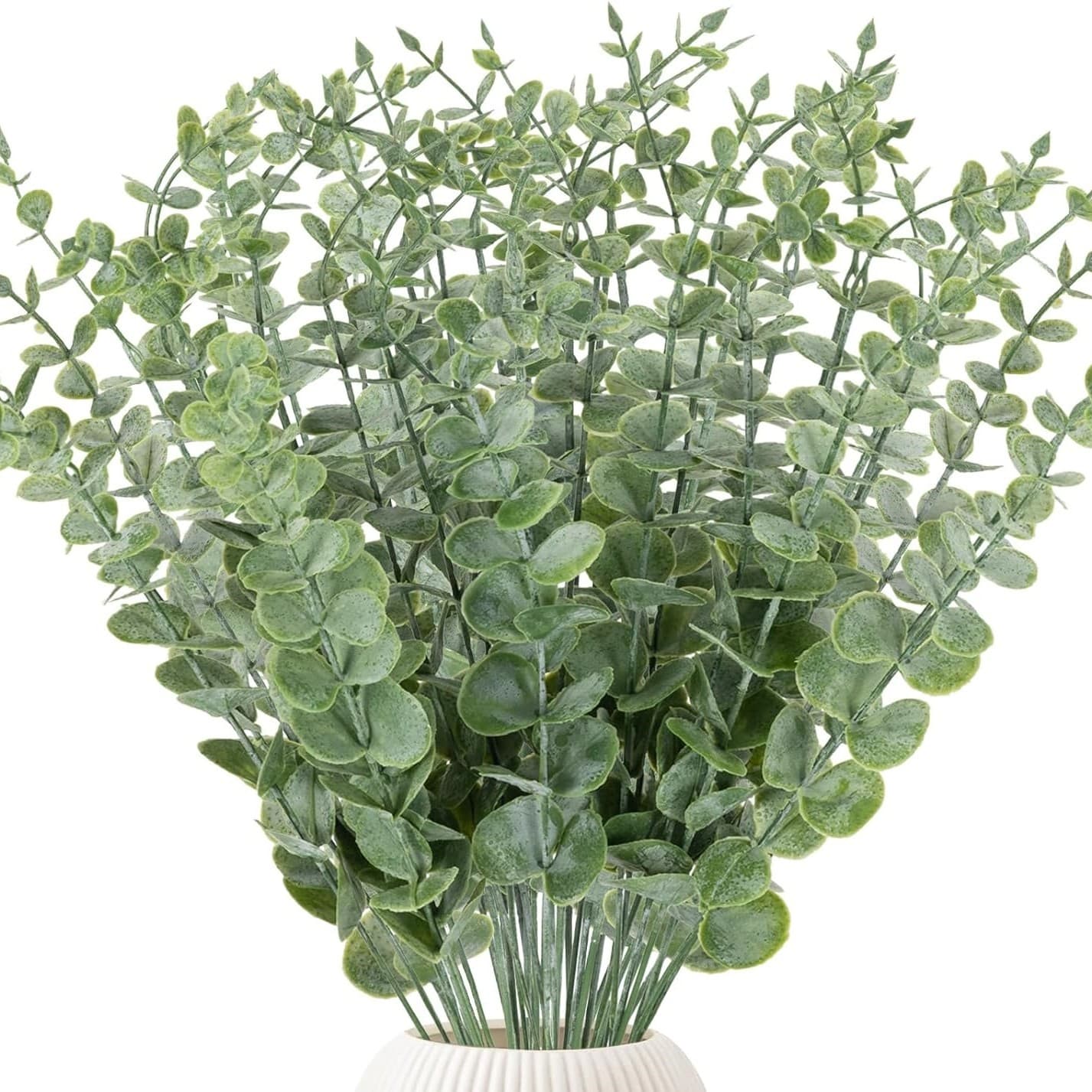 LYRWI 38 Pcs Eucalyptus Stems Artificial Eucalyptus Leaves Fake Green Branches Faux Flowers Wedding Centerpiece Spring Home Decor