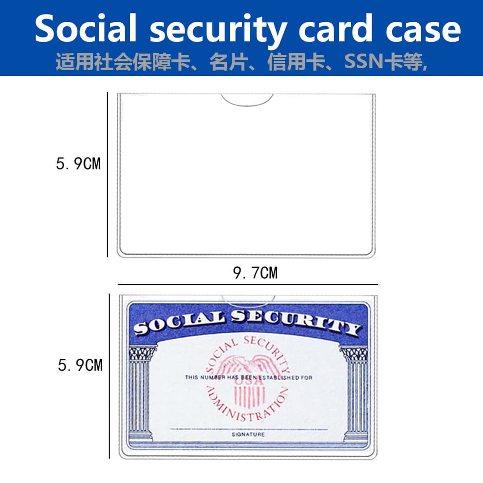 Wholesale PVC ID card sleeves, customizable transparent card holders for social security cards, business cards, bus passes, and waterproof protection.