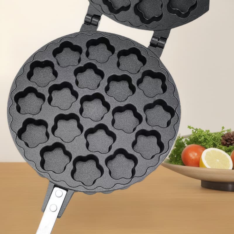 Commercial and home-use 37-piece plum blossom small cake mold non-stick double-sided frying pan cake machine baking tool cross-border wholesale