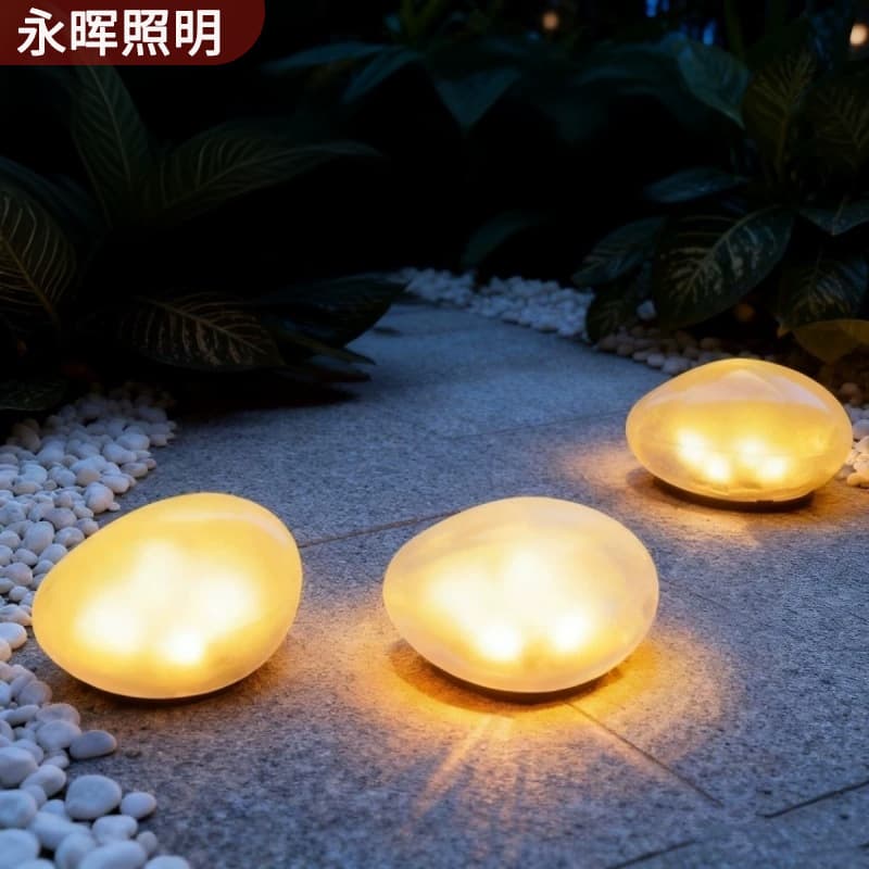 Solar Outdoor Garden Lawn Light, Simulated Pebble Garden Decorative Light, Landscape Ornament, Waterproof Stone Light