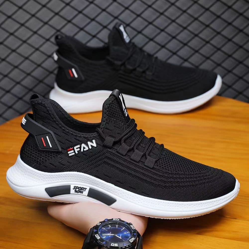2023 Men's Shoes New Ultra Breathable Casual Sports Shoes Lightweight Flat Korean Style Trendy Versatile Youth Running Shoes