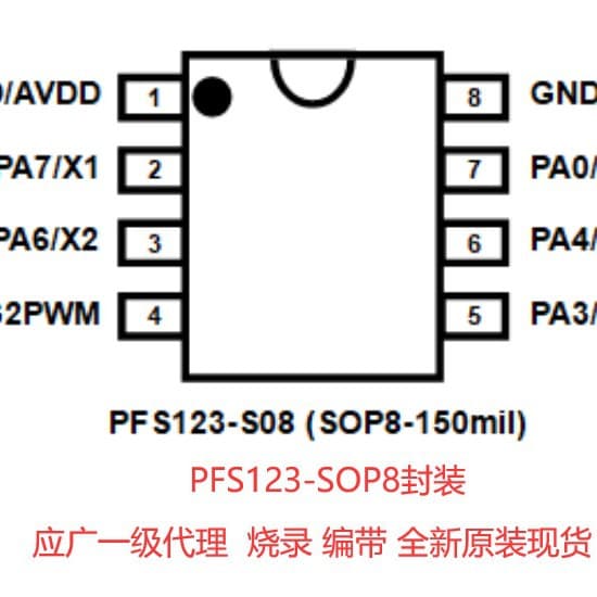 PFS123 microcontrollers are readily available for PADAUK microcontroller solution development, repetitive programming, and tape programming.
