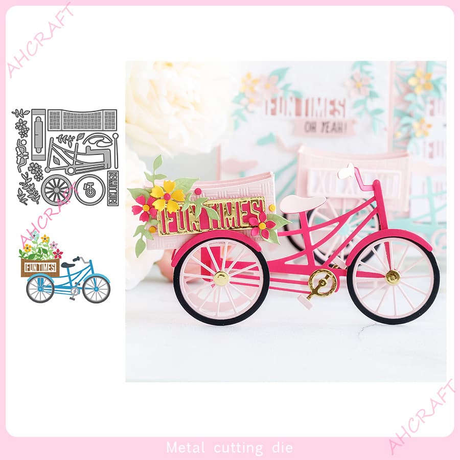 6773 Bicycle 3D Series Metal Carbon Steel Die Cut Mold DIY Cutting Die Cross-Border Supply August 2024