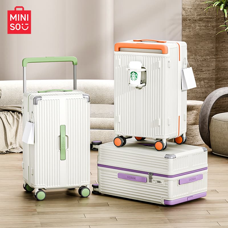 Wide Handle Trolley Luggage Extra Large Travel Suitcase Dopamine Color Password Lock 20-Inch Carry-On Large Capacity Trolley Case