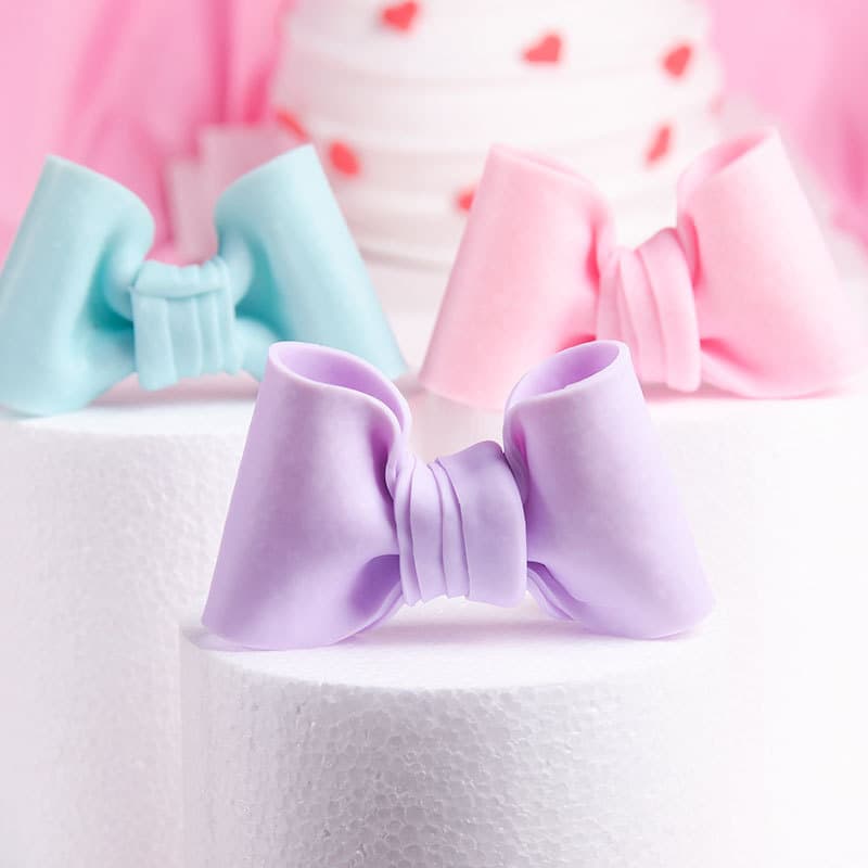 Birthday cake decoration ornaments colorful three-dimensional bow soft clay angel cake plug-in cake decoration accessories