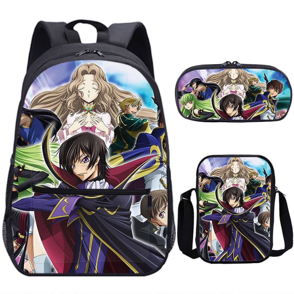 Lelouch of the Rebellion Code Geass schoolbag 17-inch large capacity primary and secondary school student backpack pencil case wholesale