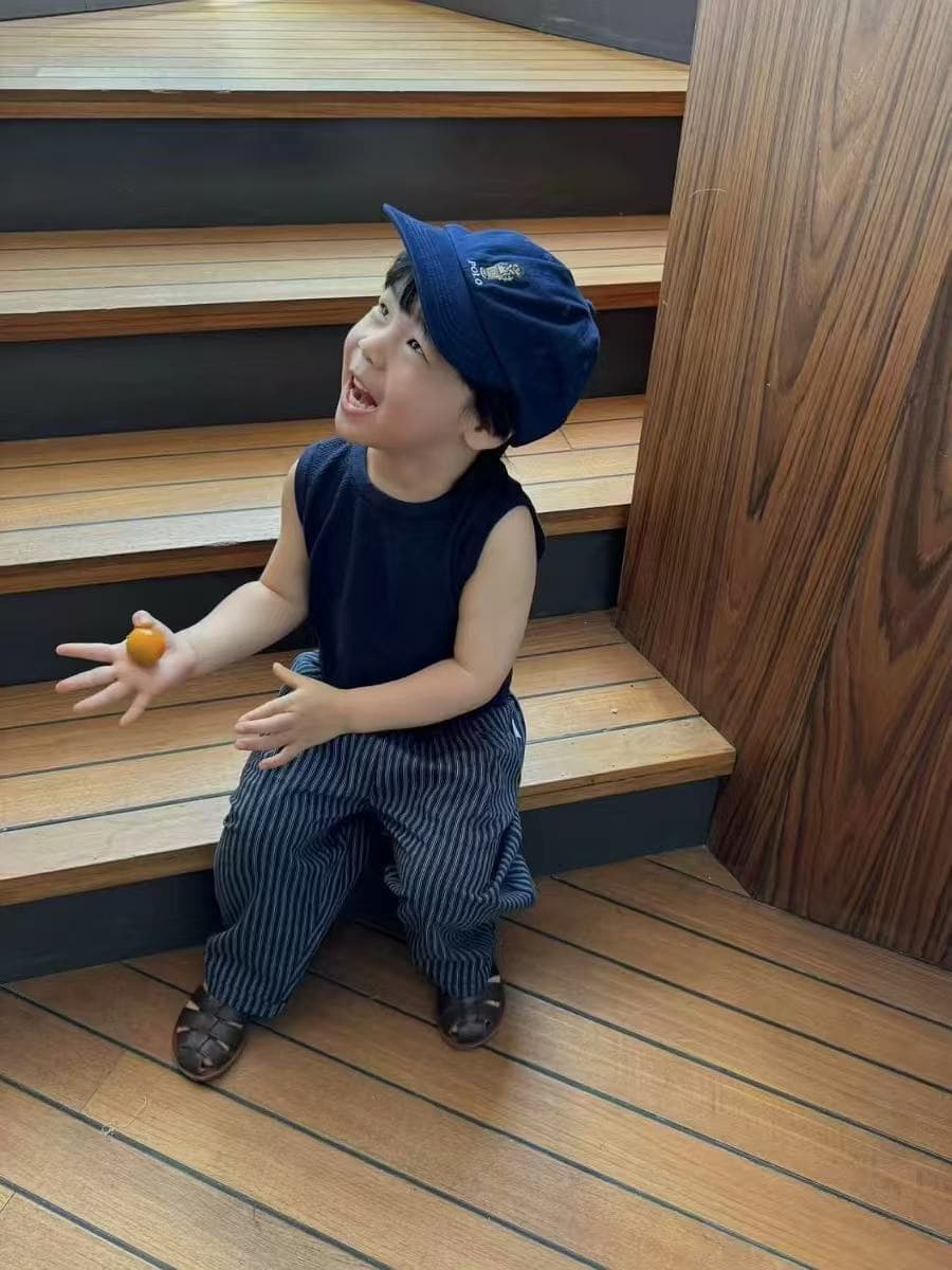 Boys Summer Thin Suit 2026 New Korean Style Children's Striped Summer Style Korean Style Girls Casual Pants