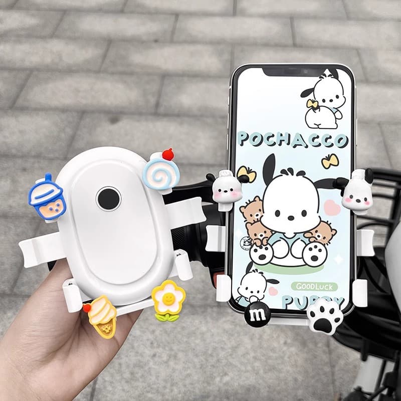 Electric car motorcycle mobile phone holder cute cartoon battery car riding takeaway rider navigation holder shockproof