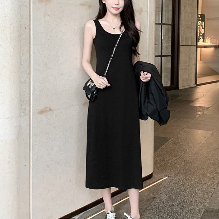 Niche Streetwear Women's 2025 New Trendy Casual Slim Fit Slip Dress Inner Layer Camisole Dress