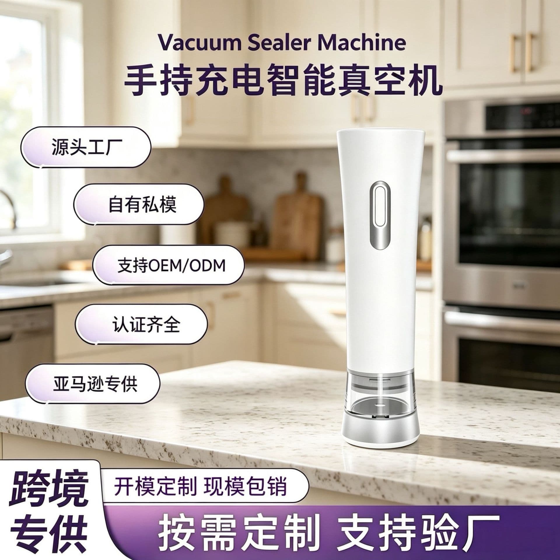 Amazon's popular handheld vacuum machine USB charging cross-border household vacuum pump portable food sealing machine