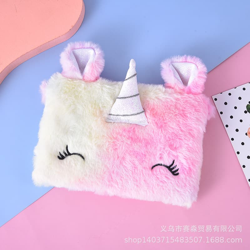 Cross-border Kindergarten Girl Plush Coin Purse Plush Shoulder Bag Children's Cartoon Cute Plush Crossbody Bag