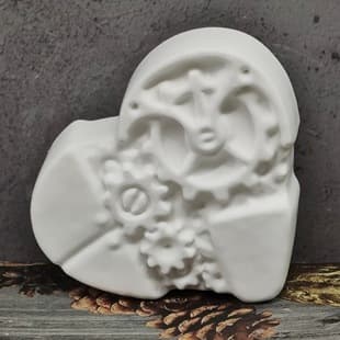 Z0221 Steampunk Heart Soap Mold Decorative Cement Plaster Mold DIY Silicone Mold