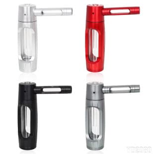 New 150mm Portable Aluminum Alloy Glass Pipe Metal Smoking Pipe Tobacco Pipe Cross-border Source
