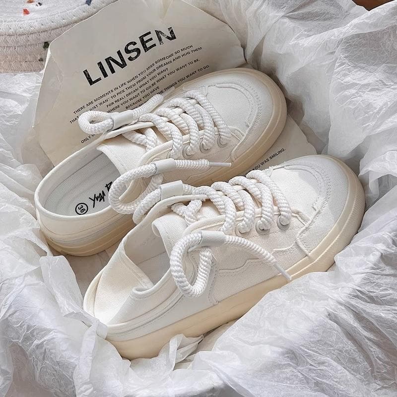 2025 Spring and Summer New Breathable Canvas Shoes for Female Students Rose Red Two-Wear White Shoes for Women Low-Cut Women's Shoes