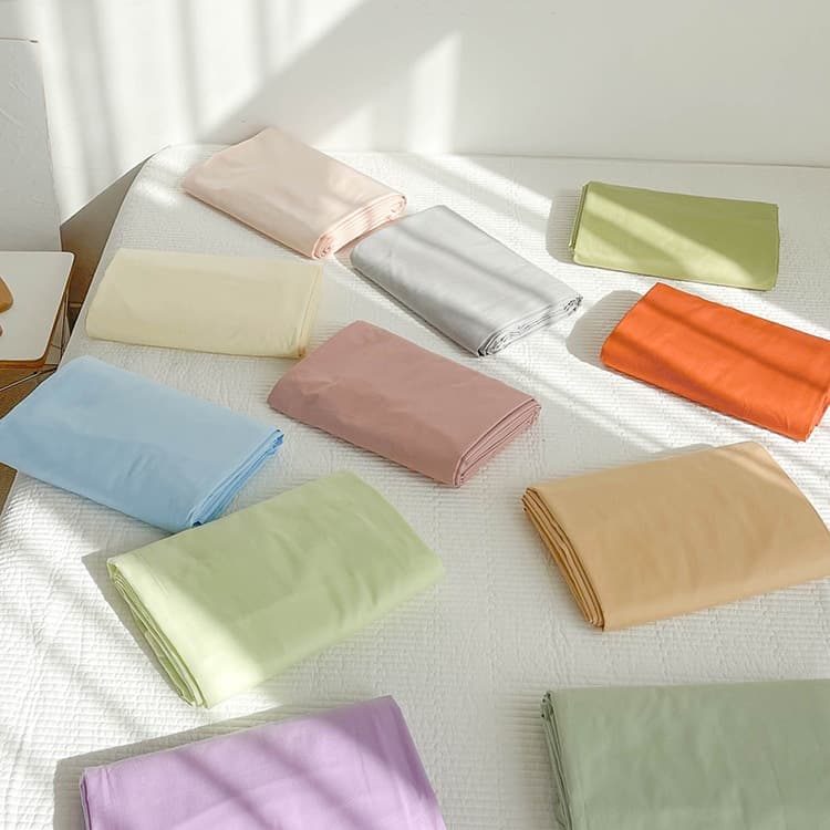 Solid Color Xinjiang Cotton Fitted Sheet and Flat Sheet Set, Versatile and Clean, 100% Cotton