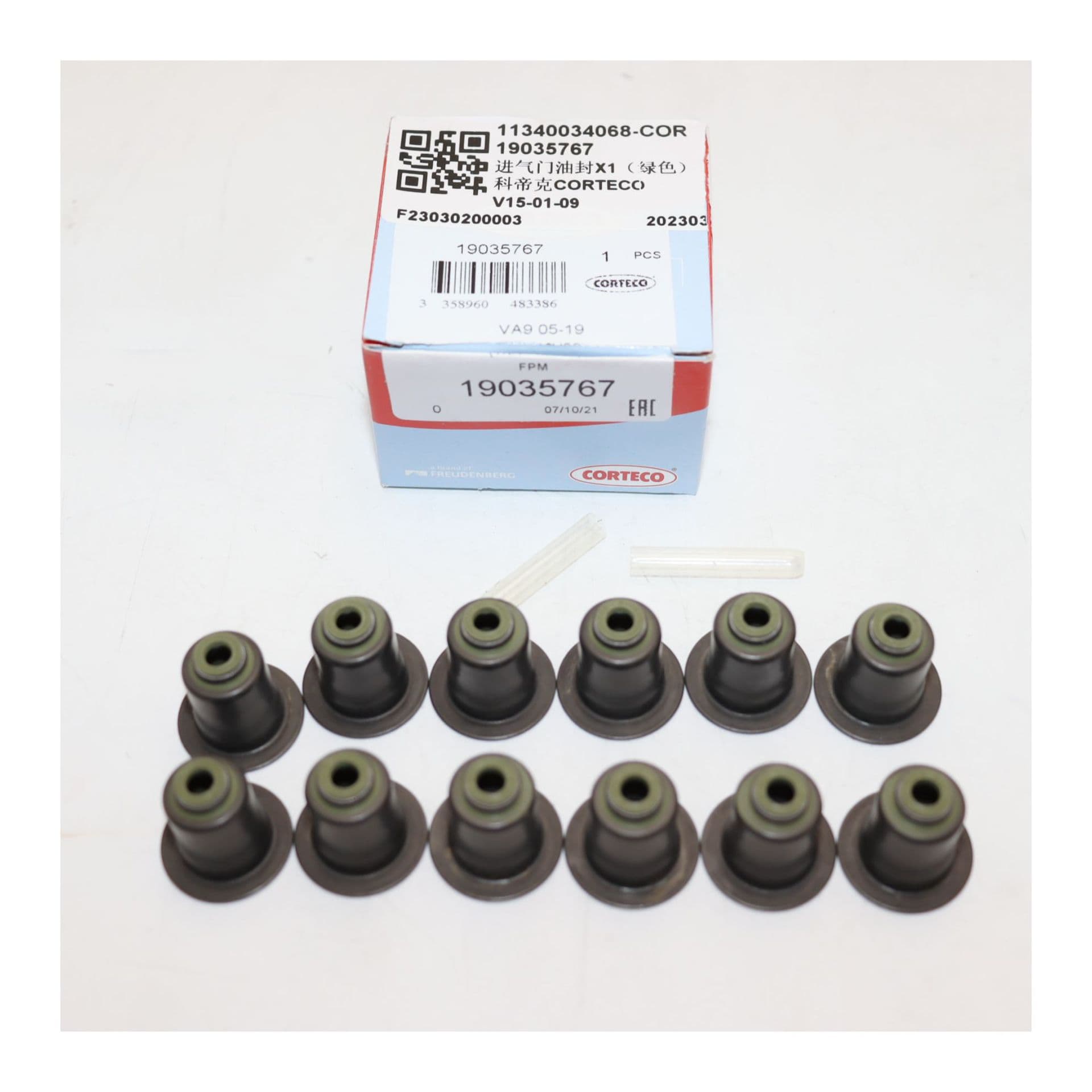 11340032582 CORTECO Exhaust Valve Stem Seal 12 Pieces For BMW E90/E60/N55