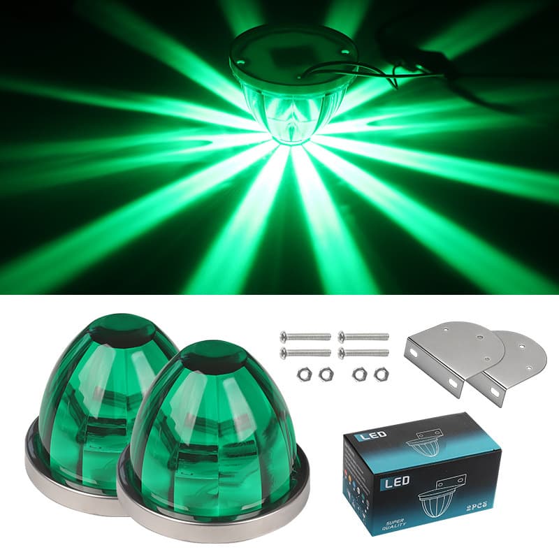 Glass Plastic Watermelon Light Truck Side Clearance Light Indicator Light Side Light LED Light Ship Signal Light