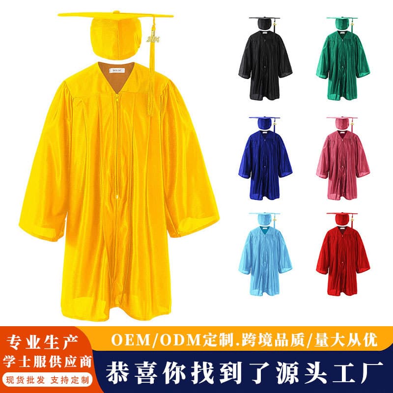 Children's graduation gowns, kindergarten gowns, and elementary school graduation performance outfits are available in various colors and patterns.