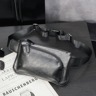 Men's Waist Bag Chest Bag Crossbody Sling Bag Casual Small Shoulder Bag Phone Bag Korean Style Men's Small Bag