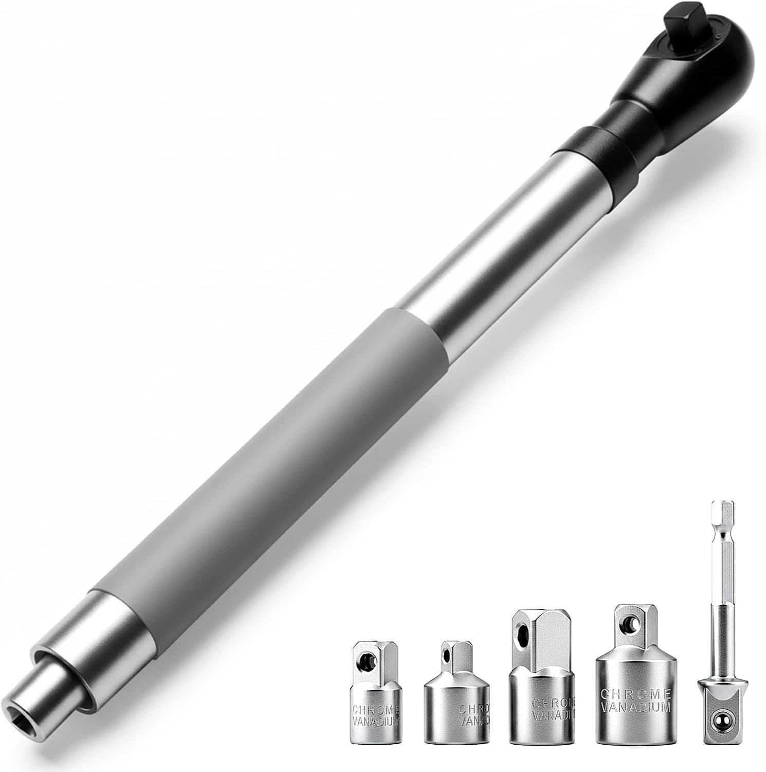 Hot Sale 3/8 Multi-Function Extended Quick Ratchet Wrench Pneumatic Electric Tool 1/2 Extension Socket Wrench Long Handle