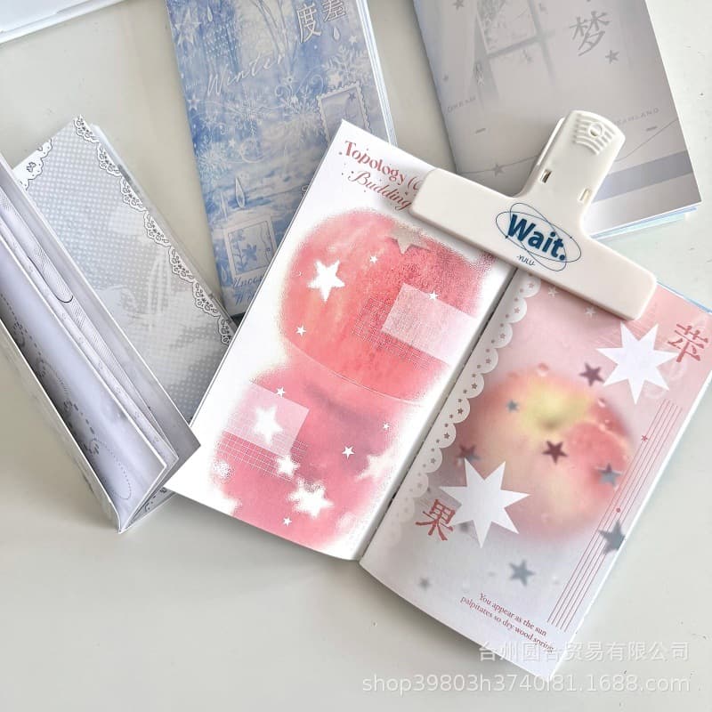 Little Beast Star Phase 2 Color Fixed Page Notebook Portable Schedule Narrow Notebook Collage Diary Notebook 40p
