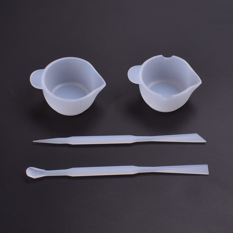 Cross-border Crystal Epoxy Tape Slot Tool Measuring Cup Stirring Rod Packing Mixing Cup Silicone Tool Combination Set