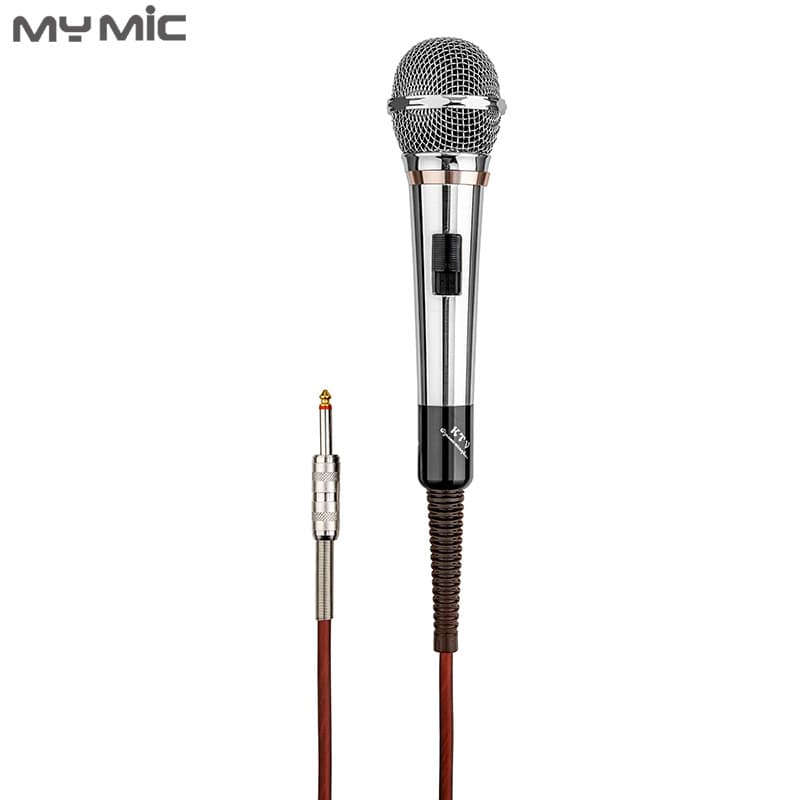 Wired Microphone Dynamic Mic, Sound Card Hand-Pulled Case Mixer Stage Performance KTV Home Network Karaoke Mic