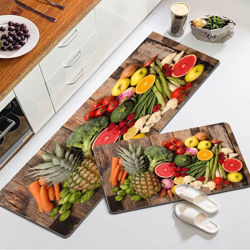 Amazon Kitchen Floor Mat Carpet Bathroom Entrance Foot Mat Children's Bathroom Non-slip Water-absorbing Door Mat Stain-resistant Dining Room