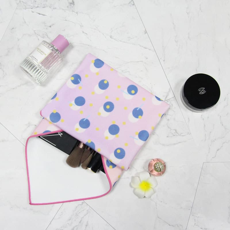 Cosmetic storage bag portable magic adhesive cloth folding cloth digital camera protection cleaning cloth custom waterproof