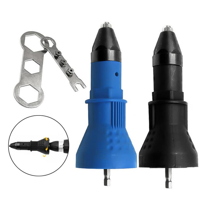Electric Rivet Gun Adapter Nut Gun Riveting Blind Rivet Electric Drill Upgrade Rivet Puller Rivet Gun