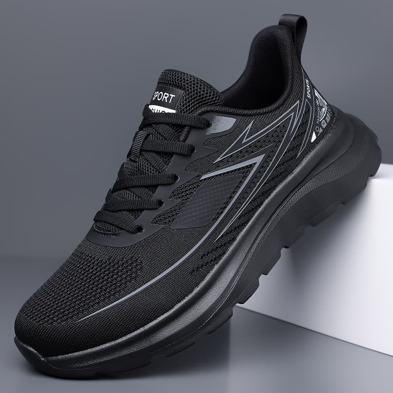 Light luxury 2025 autumn and winter fly woven hollow mesh shoes 2025 new soft sole lightweight walking shoes sports casual shoes for men