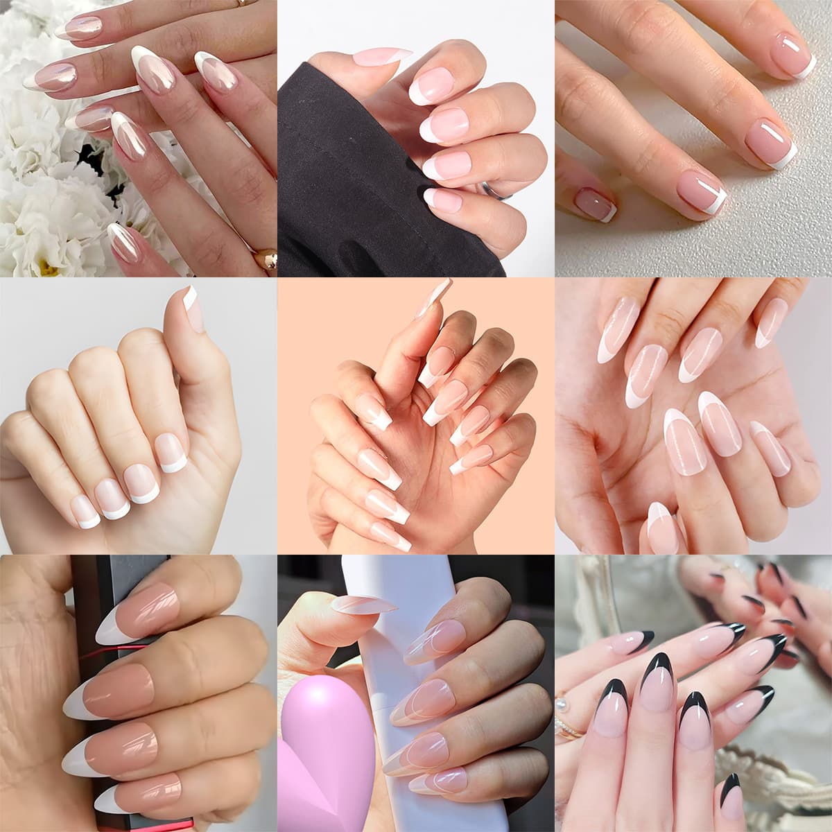 Minimalist French Press-On Nails Collection Cross-Border Nail Art Nail Tips Wholesale False Nail Tips Wholesale false nail