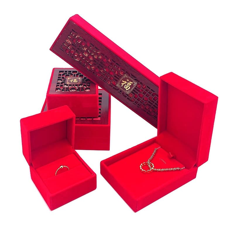 Wooden Carved Fu Character Hollow Jewelry Box, Collectibles Ornament Box, Bracelet Box, Buddhist Beads Jade Ring Box, Prayer Bead Box, Packaging Box