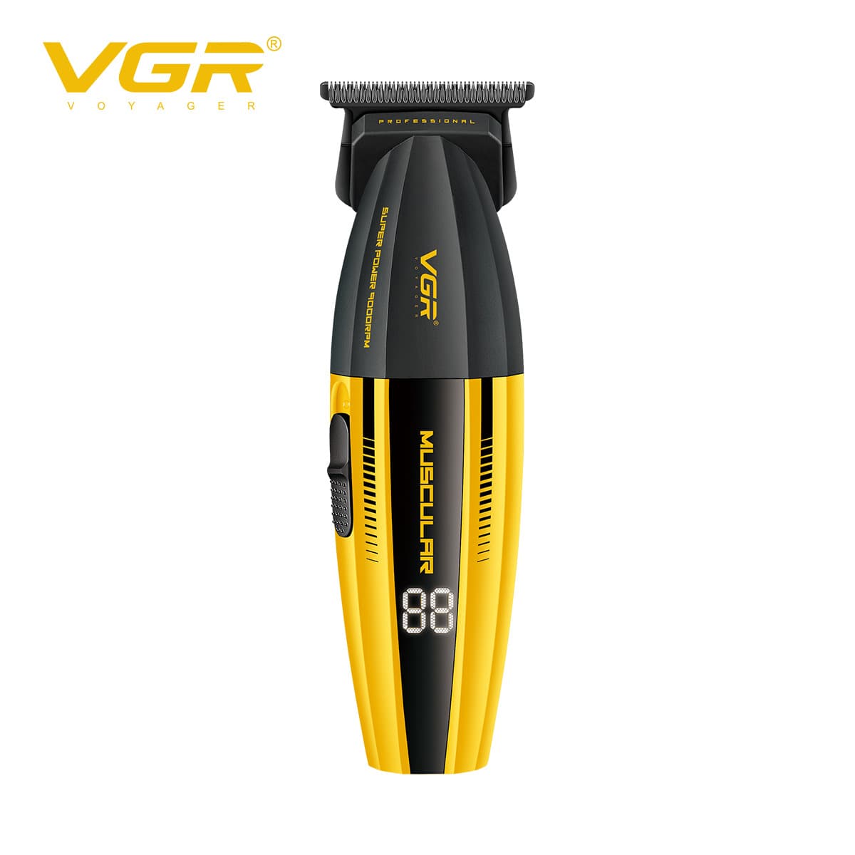 VGR285T Cross-border New Oil Head Electric Hair Clipper Men's Professional Electric Digital Display High Speed 9000RPM Hair Trimmer