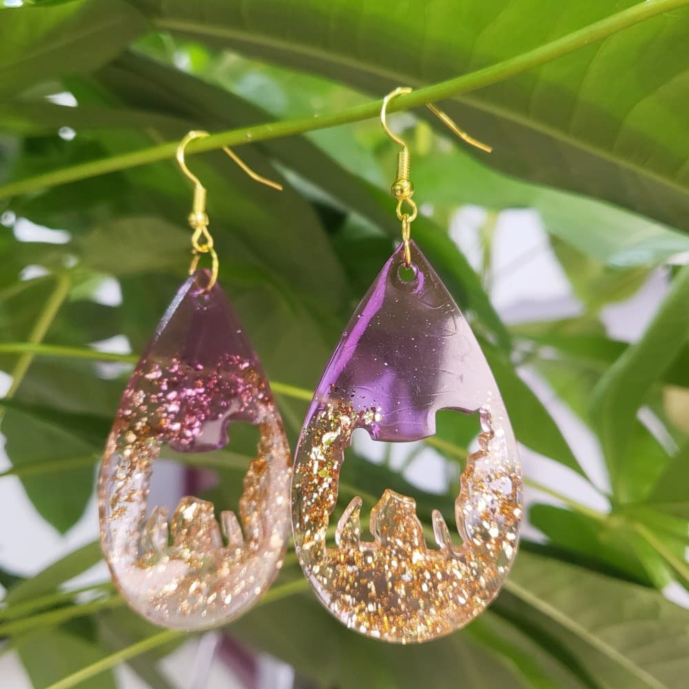 Z0078 Teardrop Earring Silicone Mold, Crystal Resin Silicone Mold DIY Decoration Silicone Mold