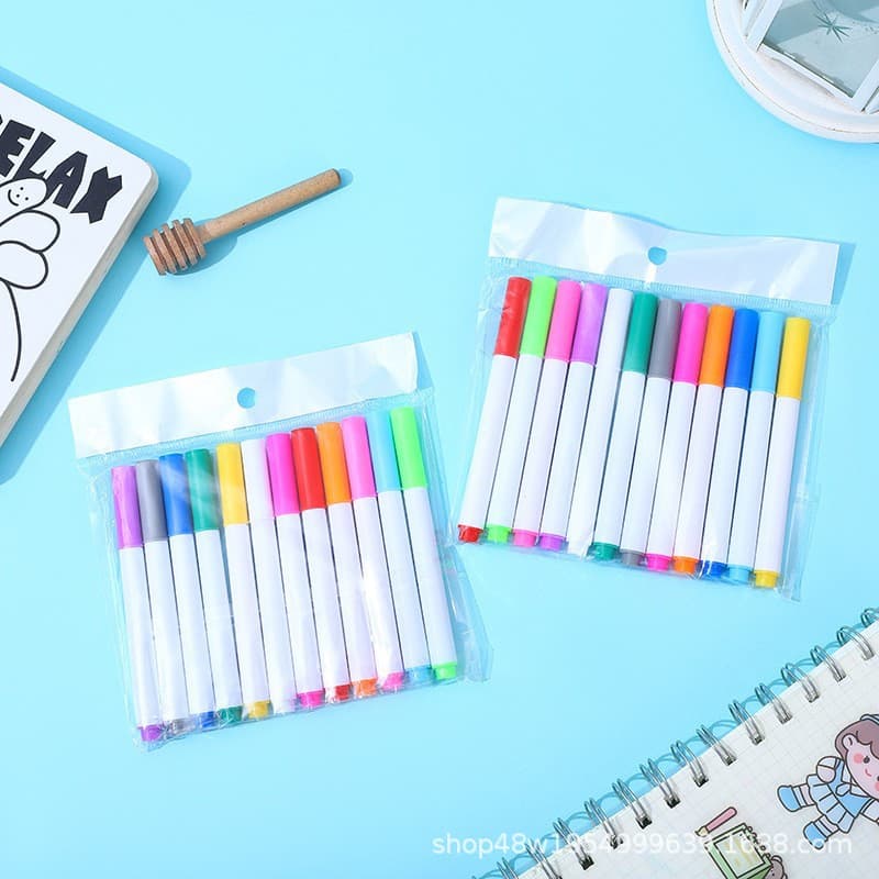 Student Fluorescent Highlighter Factory Wholesale Office Colored Pens Key Marking Watercolor Pens LED Light Board Pens Liquid Chalk