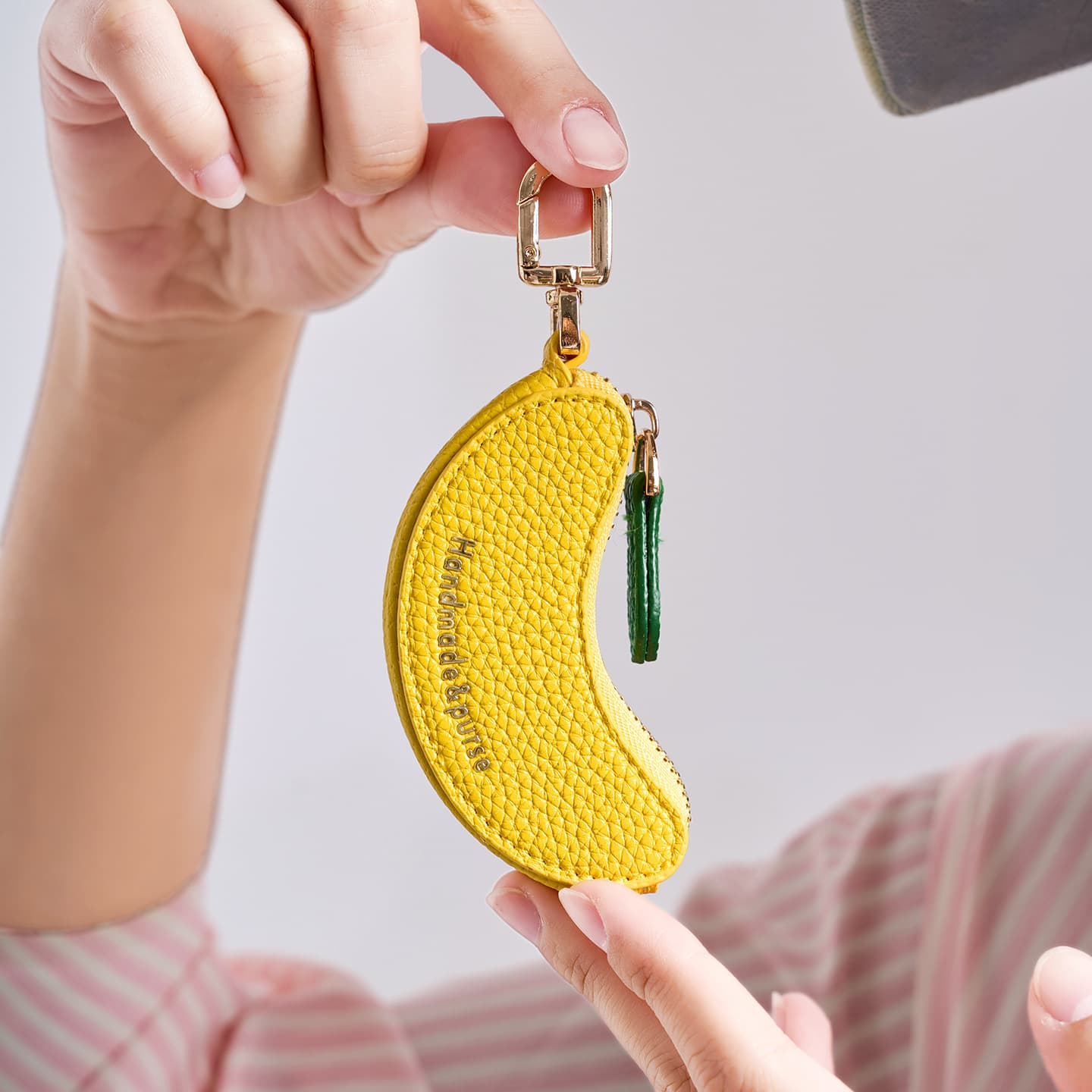 In Stock Bag Pendant Fruit Series Coin Purse PU Leather Keychain Headphone Bag Small and Cute Coin Bag