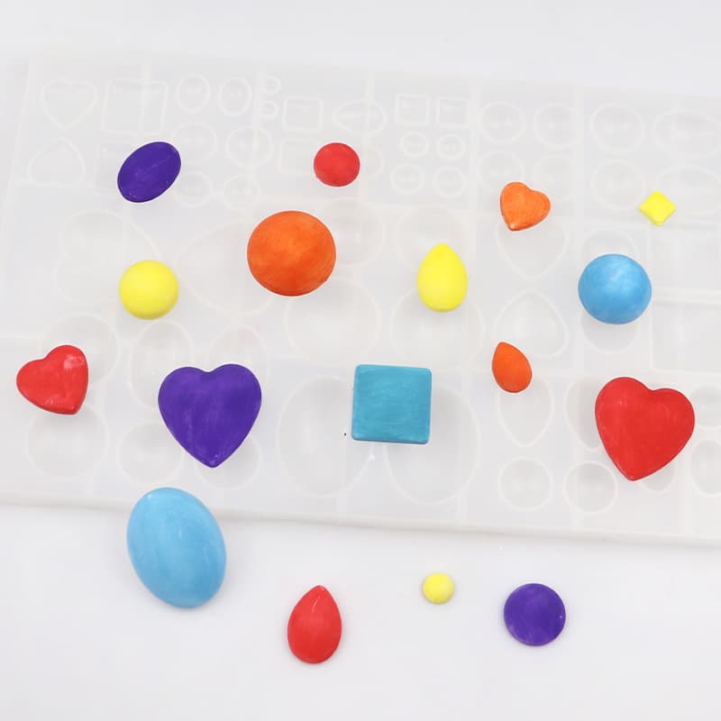 Happi Moonlight Gem-Peach Heart Square Oval Epoxy Mold Chocolate Mold DIY Cake Fondant Mold